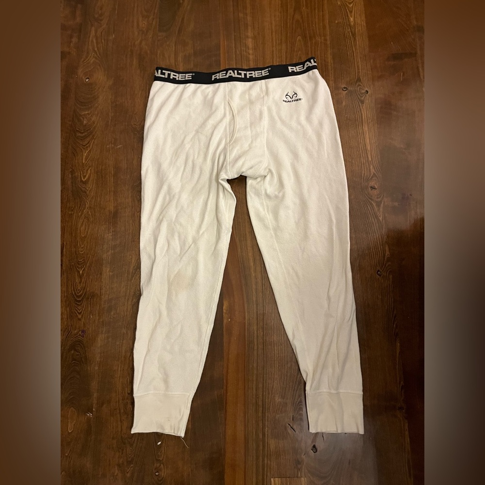 Real tree men’s thermal long John’s XL white/black realtree